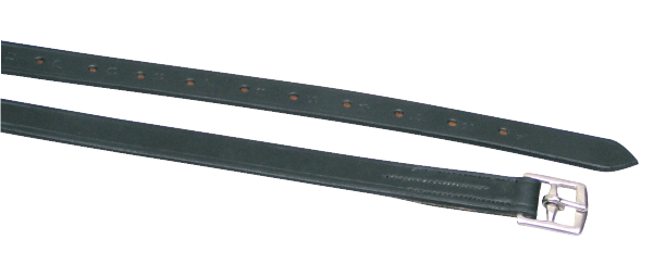 Steigbügelriemen aus Leder, 135cm lang, schwarz (1 Paar)
