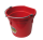 Flachrückeneimer aus Kunststoff, Fassungsvermögen ca. 20 Liter, rot