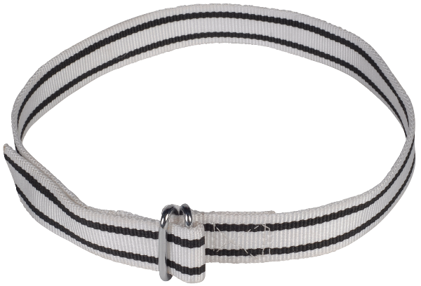 Halsmarkierungsband mit Knebelverschluss, weiß/schwarz, 120cm