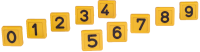 Blocknummern für Halsmarkierungsbänder, Ziffer 6/9, 10Stk.