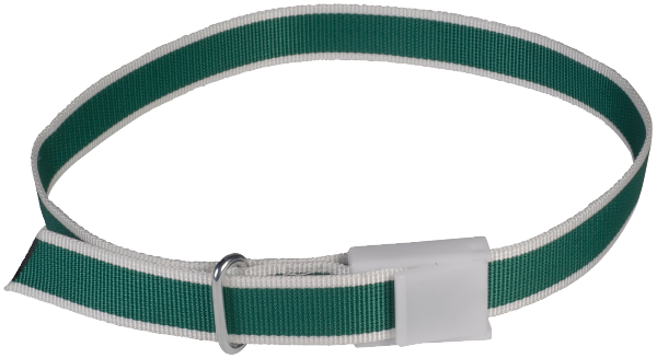 Halsmarkierungsband mit Klappverschluss, grün, 120cm lang