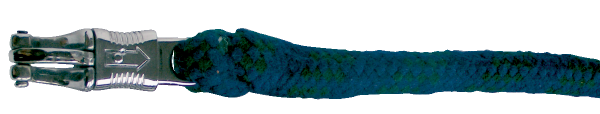 Führstrick MICRO, aus Microfaser, mit Panikhaken,  20mm, ca. 200cm lang, blau