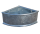 Eck-Futtertrog mit Rohrrahmen, verzinkt, ca. 45x45x23cm