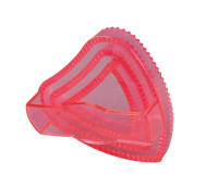 Herzchenstriegel aus Gummi, Rücken 10cm, rosa